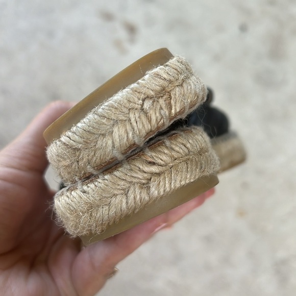 Pima 2 Espadrille Slip On Mules Black Suede Sz 38 = 7.5 Made in Spain - Picture 4 of 7